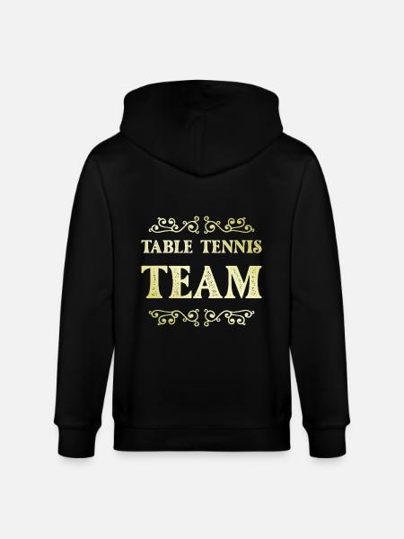 Table Tennis Team - Stanley/Stella CULTIVATOR  Unisex Organic Hooded Jacket - black