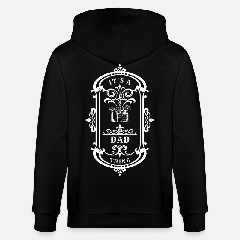 Papa-Zitat Ein Papa-Ding - Stanley/Stella Unisex Bio-Kapuzenjacke CULTIVATOR - Schwarz