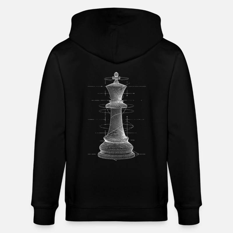 Échecs de la Dame - Veste à capuche bio CULTIVATOR Stanley/Stella Unisexe - noir