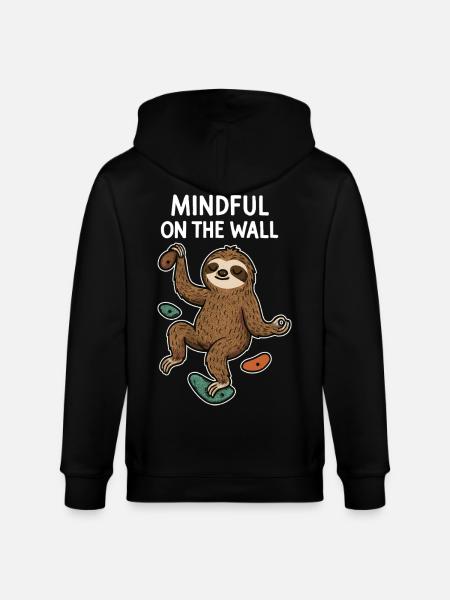Mindful on the Wall – Zen-sena på väggen - Ekologisk luvjacka CULTIVATOR unisex från Stanley/Stella - svart