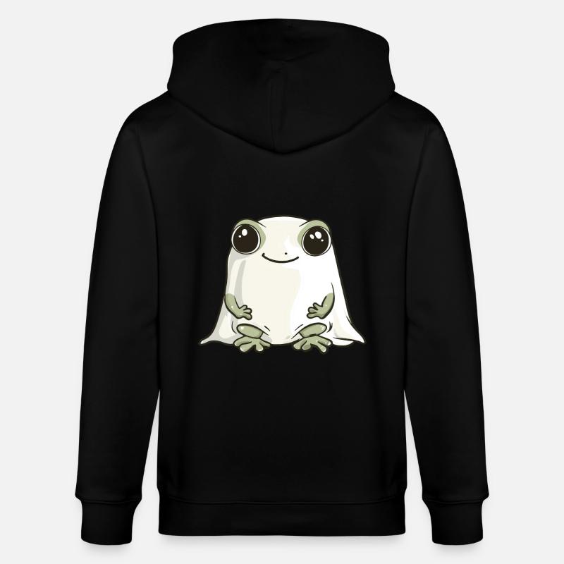 Frosch Halloween Comic Geist - Stanley/Stella Unisex Bio-Kapuzenjacke CULTIVATOR - Schwarz