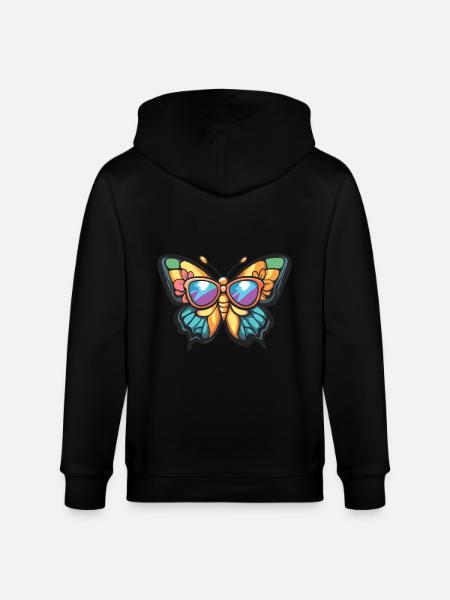papillon drôle d’été - Veste à capuche bio CULTIVATOR Stanley/Stella Unisexe - noir