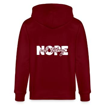 Nope Not Today - Stanley/Stella Unisex Bio-Kapuzenjacke CULTIVATOR  - Burgunderrot - Hinten - Anna (173cm)