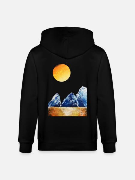 sunrise - Stanley/Stella CULTIVATOR  Unisex Organic Hooded Jacket - black
