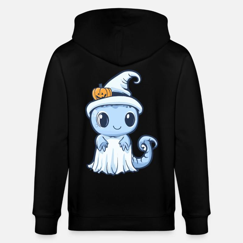 Echse Halloween Comic Geist - Stanley/Stella Unisex Bio-Kapuzenjacke CULTIVATOR  - Schwarz