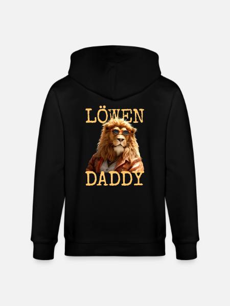 Leeuw Papa Papa Papa Vaderdag Wilde Vader Leeuw - Stanley/Stella Uniseks bio-ziphoodie CULTIVATOR  - zwart