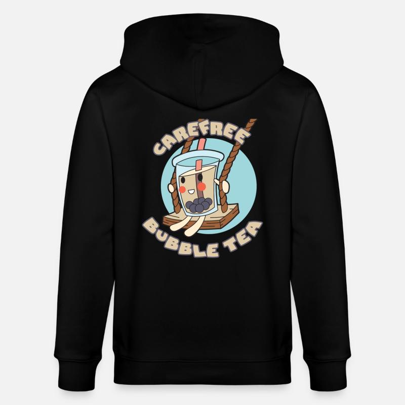 Sorgloser Bubble Tea - Stanley/Stella Unisex Bio-Kapuzenjacke CULTIVATOR  - Schwarz