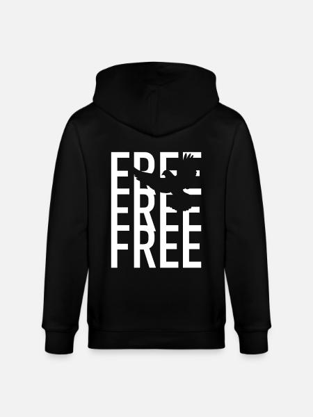 Free Freedom Free - Stanley/Stella CULTIVATOR  Unisex Organic Hooded Jacket - black
