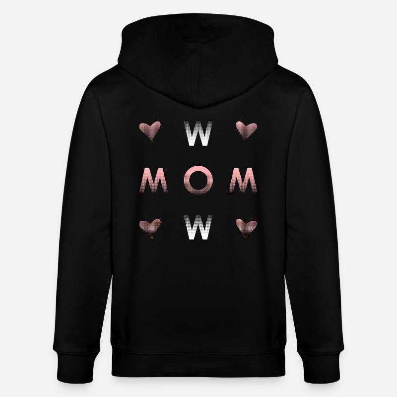WOW MOM - Stanley/Stella Unisex Bio-Kapuzenjacke CULTIVATOR  - Schwarz