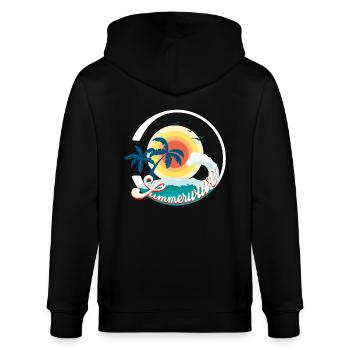 Summerwave Sommer Strand Palmen Surf Shirt - Stanley/Stella Unisex Bio-Kapuzenjacke CULTIVATOR  - Schwarz - Hinten - Anna (173cm)