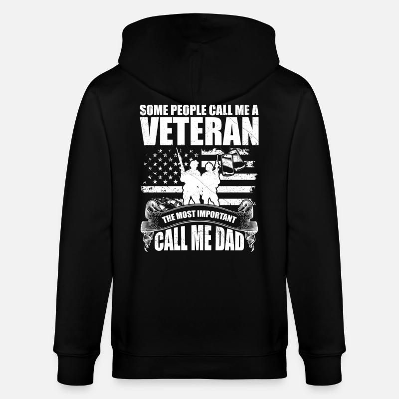 Some people call me veteran - Veste à capuche bio CULTIVATOR Stanley/Stella Unisexe - noir