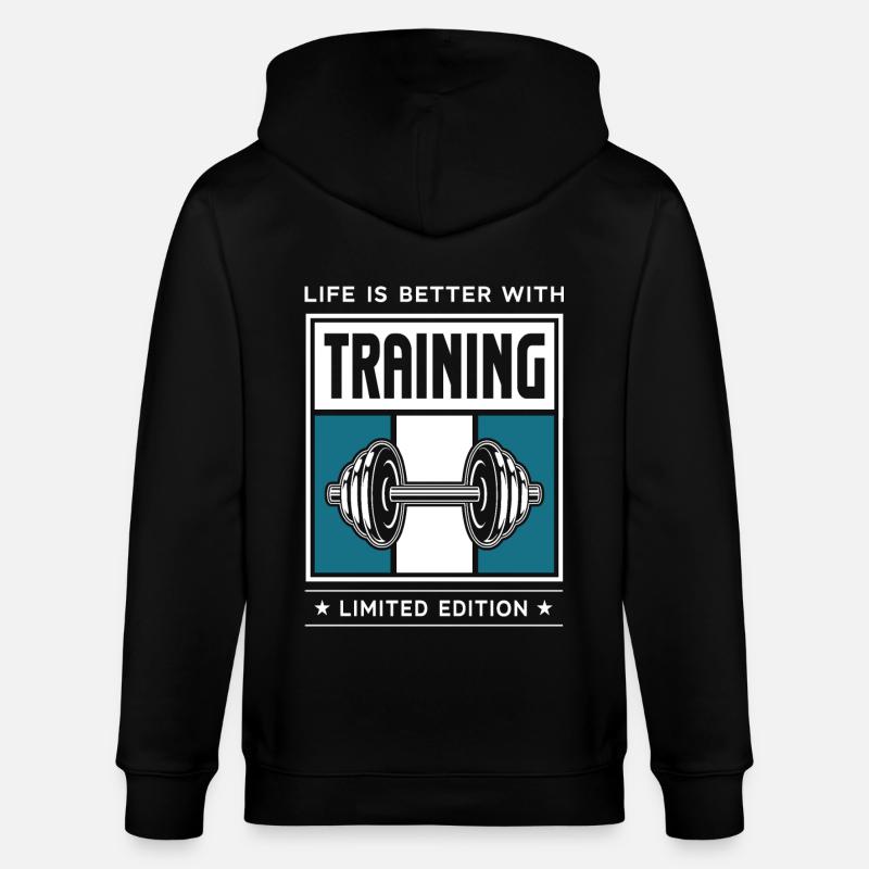 Training - Stanley/Stella Unisex Bio-Kapuzenjacke CULTIVATOR - Schwarz