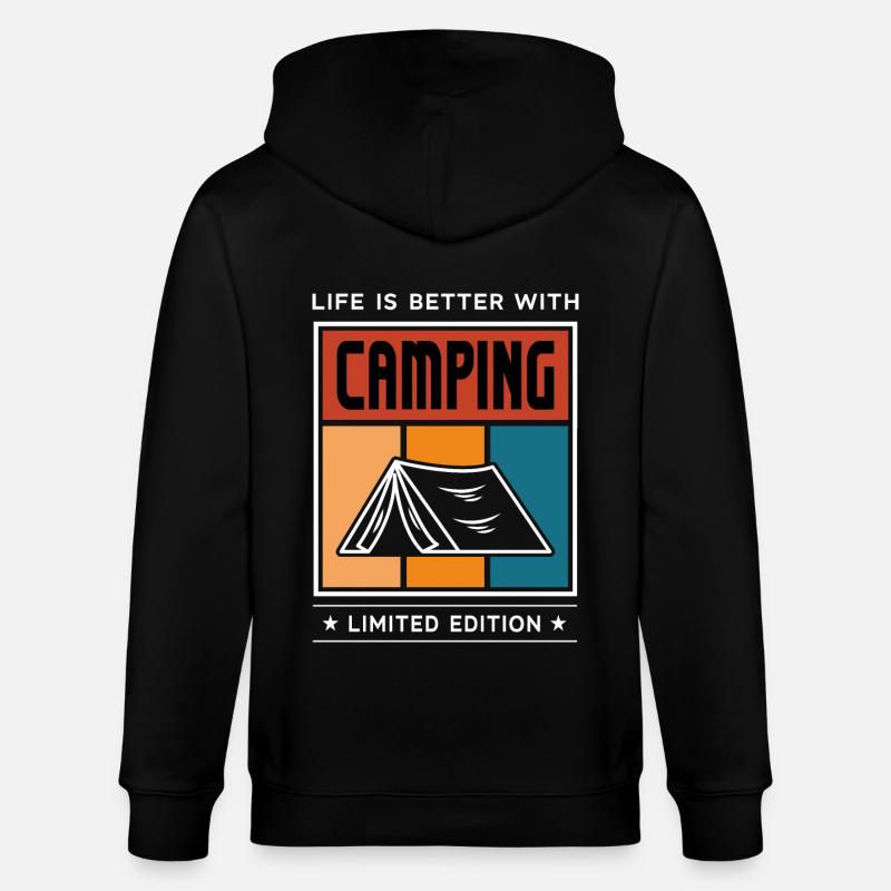 Camping - Stanley/Stella Unisex Bio-Kapuzenjacke CULTIVATOR  - Schwarz