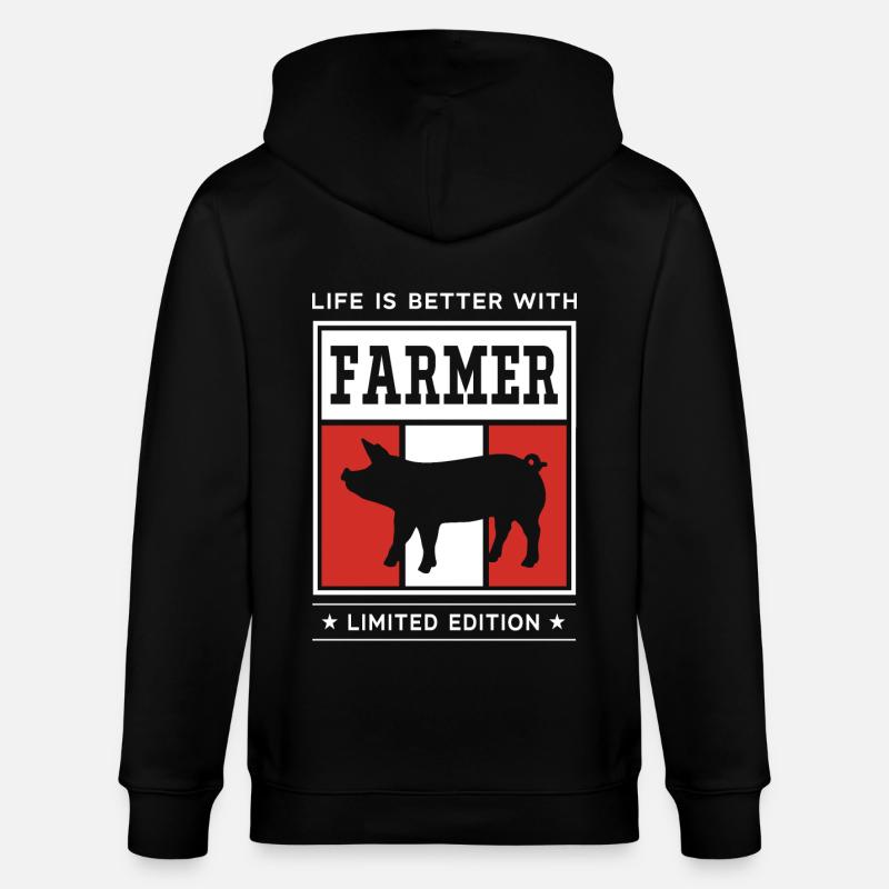 Farmer - Stanley/Stella Unisex Bio-Kapuzenjacke CULTIVATOR  - Schwarz