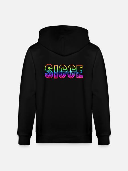 sigge rs rainbow - Stanley/Stella CULTIVATOR Unisex Organic Hooded Jacket - black