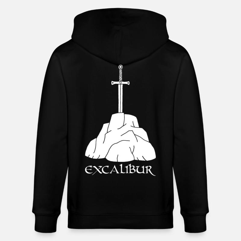 L'épée Excalibur (blanc) - Veste à capuche bio CULTIVATOR Stanley/Stella Unisexe - noir