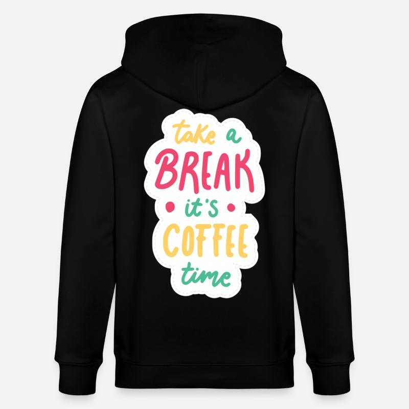 Coffee Time - Stanley/Stella Unisex Bio-Kapuzenjacke CULTIVATOR  - Schwarz