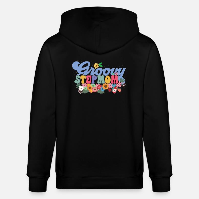 Groovy belle-mère plante plante fleurs - Veste à capuche bio CULTIVATOR Stanley/Stella Unisexe - noir