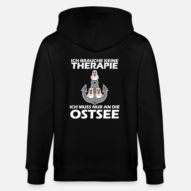 Ostsee Geschenk - Stanley/Stella Unisex Bio-Kapuzenjacke CULTIVATOR  - Schwarz