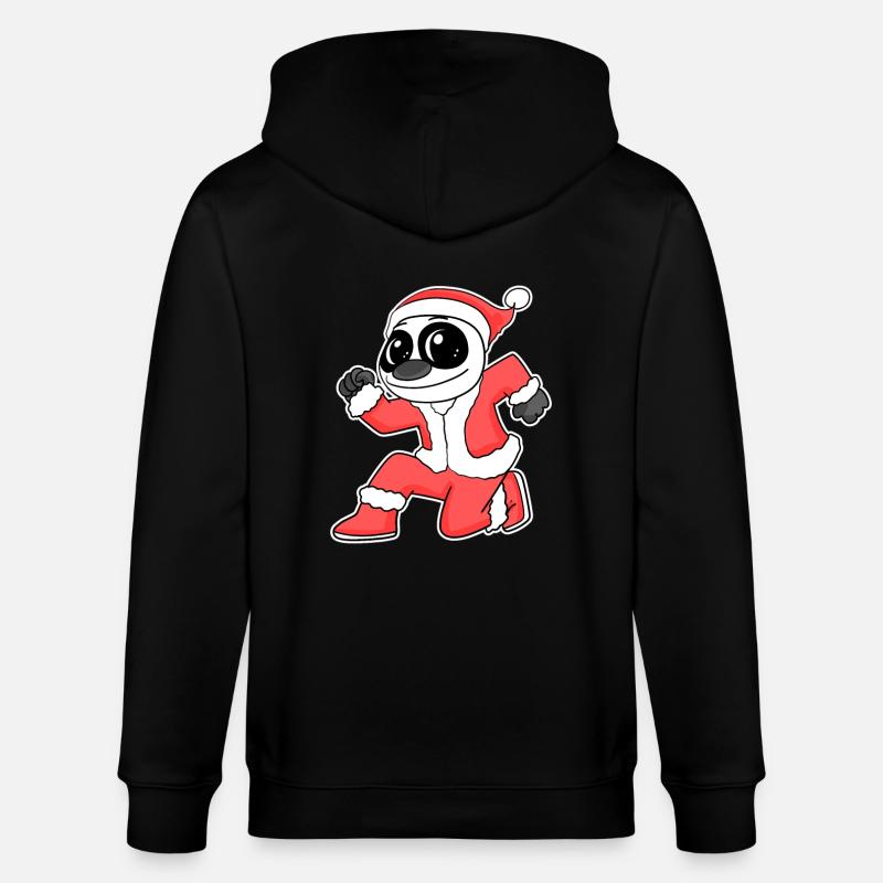 Panda de Noël - Veste à capuche bio CULTIVATOR Stanley/Stella Unisexe - noir