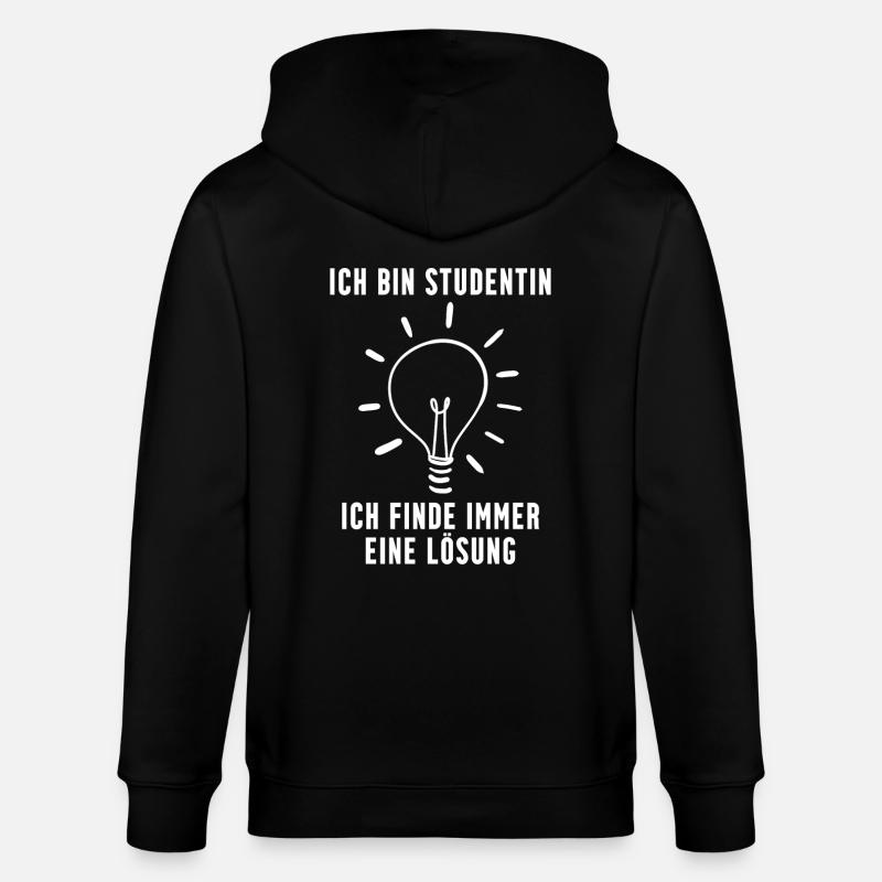 Studentin Geschenk - Stanley/Stella Unisex Bio-Kapuzenjacke CULTIVATOR  - Schwarz