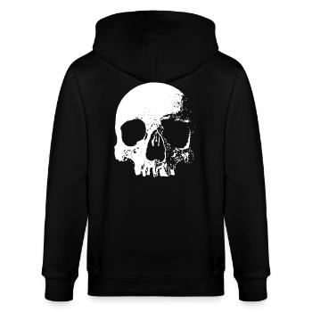 Totenkopf - Stanley/Stella Unisex Bio-Kapuzenjacke CULTIVATOR  - Schwarz - Hinten - Anna (173cm)