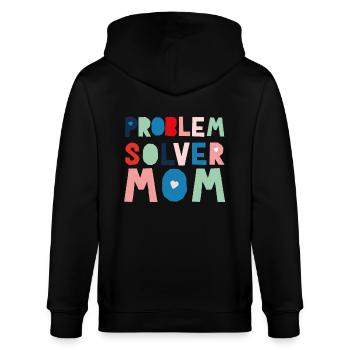 Problemlöser Mama - Stanley/Stella Unisex Bio-Kapuzenjacke CULTIVATOR  - Schwarz - Hinten - Anna (173cm)