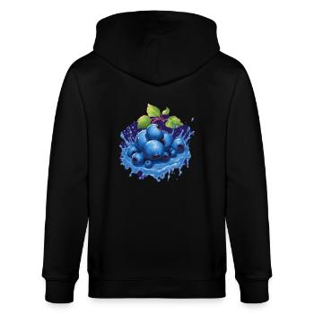 Blaubeere - Stanley/Stella Unisex Bio-Kapuzenjacke CULTIVATOR  - Schwarz - Hinten - Anna (173cm)