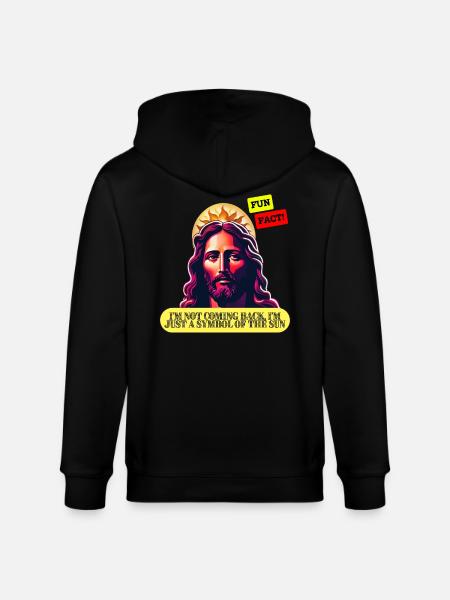 Jesus is not coming back - Stanley/Stella CULTIVATOR  Unisex Organic Hooded Jacket - black