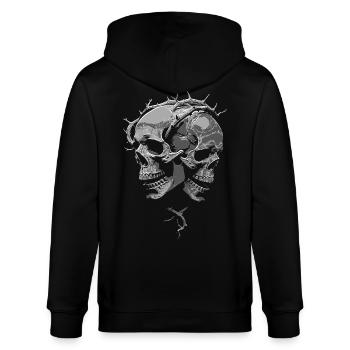 Skulls - Stanley/Stella Unisex Bio-Kapuzenjacke CULTIVATOR  - Schwarz - Hinten - Anna (173cm)