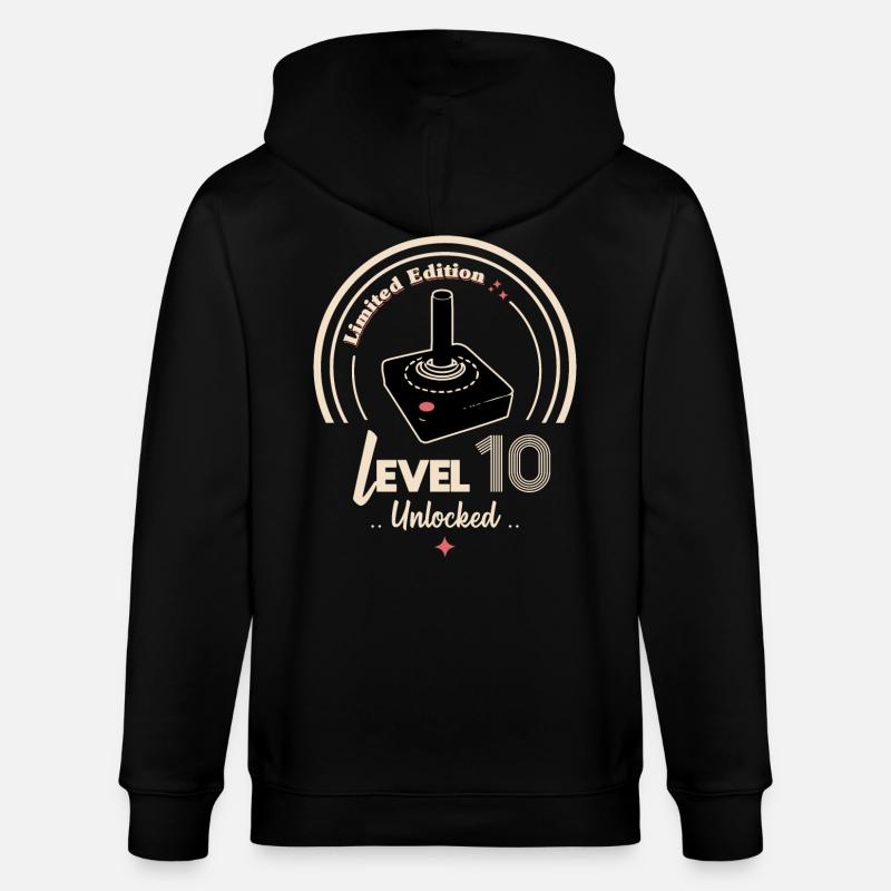 Level 10 unlocked - Veste à capuche bio CULTIVATOR Stanley/Stella Unisexe - noir