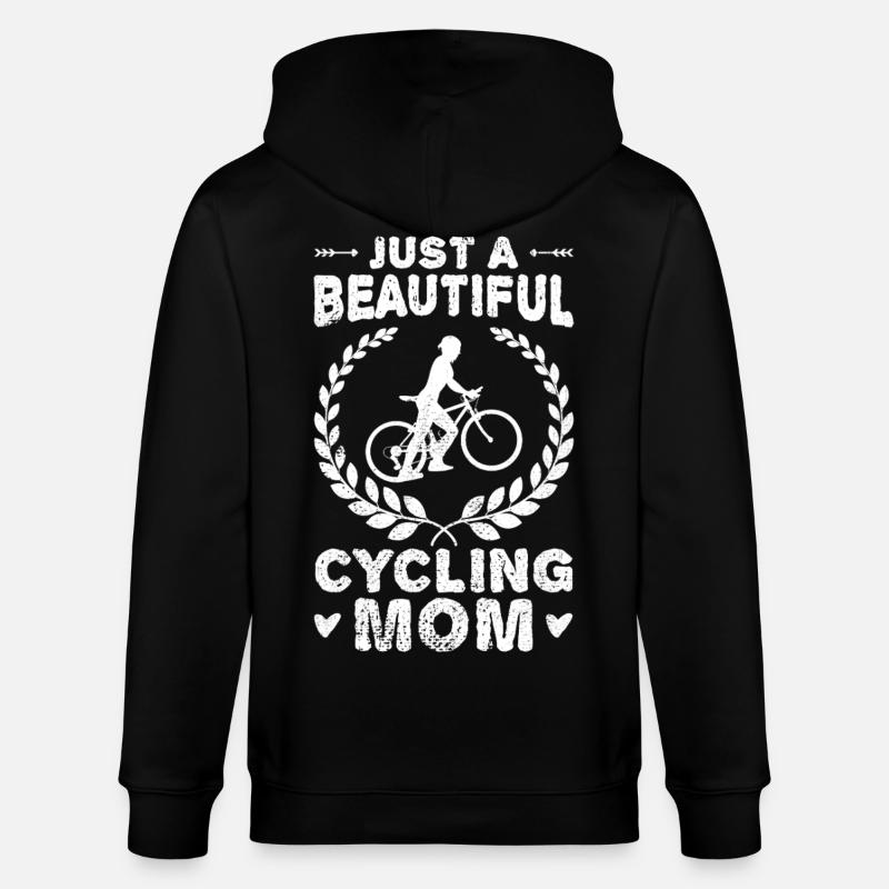 Fahrradfahrer Mutter - Stanley/Stella Unisex Bio-Kapuzenjacke CULTIVATOR - Schwarz
