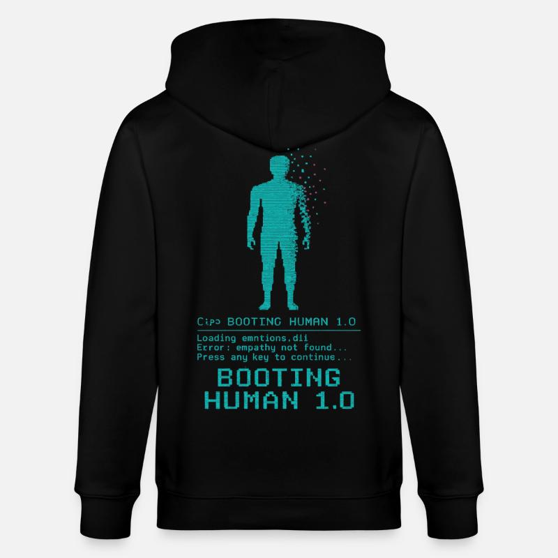 Booting Human 1.0 Empathy Error - Stanley/Stella Unisex Bio-Kapuzenjacke CULTIVATOR  - Schwarz