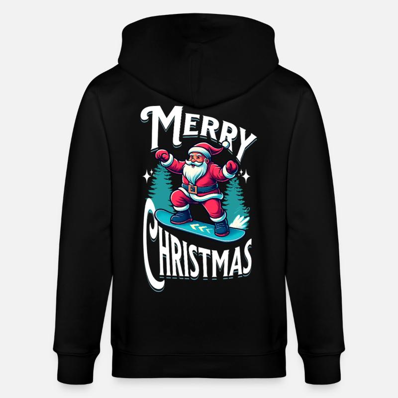 Le Père Noël du snowboard - Veste à capuche bio CULTIVATOR Stanley/Stella Unisexe - noir