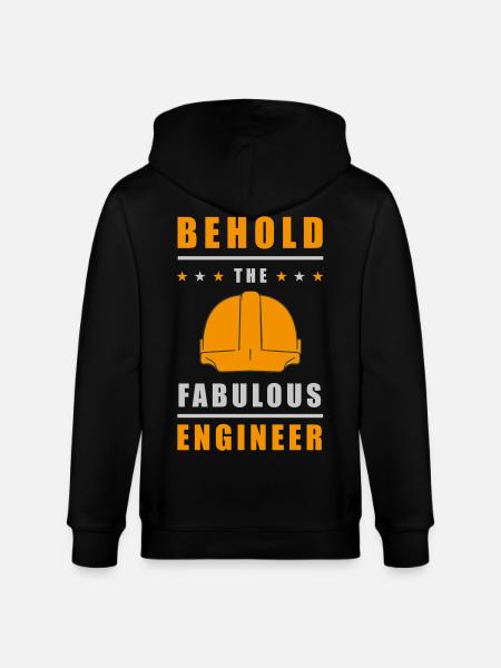 Fabulous Engineer Helmet - Stanley/Stella CULTIVATOR Unisex Organic Hooded Jacket - black