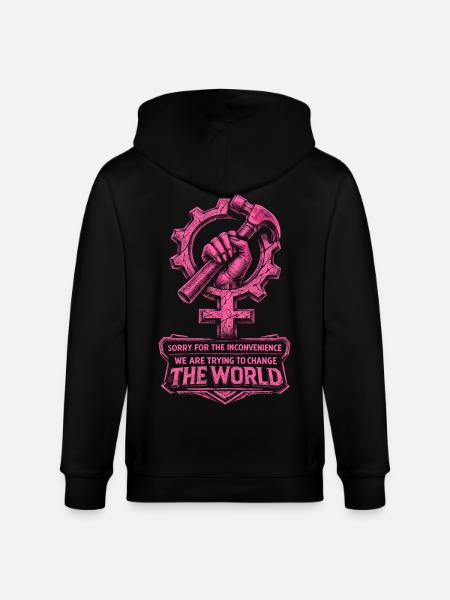Feminism Feminist Feminist - Stanley/Stella CULTIVATOR  Unisex Organic Hooded Jacket - black