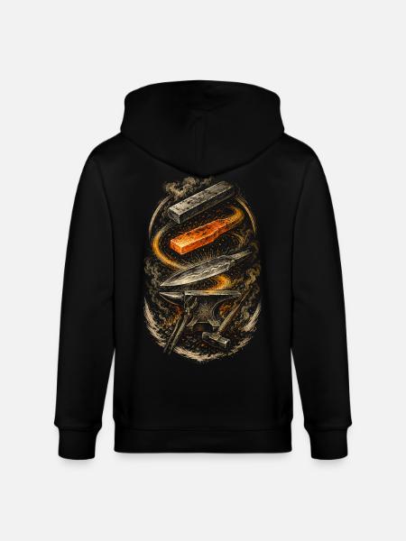 Forgeron, ferrant - Veste à capuche bio CULTIVATOR Stanley/Stella Unisexe - noir