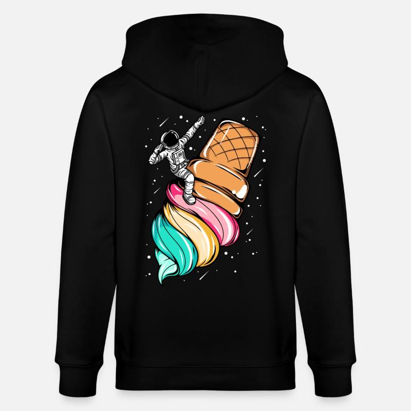 Weltraum-Eis-Astronaut - Stanley/Stella Unisex Bio-Kapuzenjacke CULTIVATOR  - Schwarz