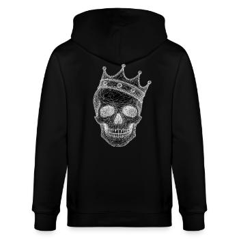 After Life - Royal Skull - Stanley/Stella CULTIVATOR  Unisex Organic Hooded Jacket - black - Back - Anna (173cm)
