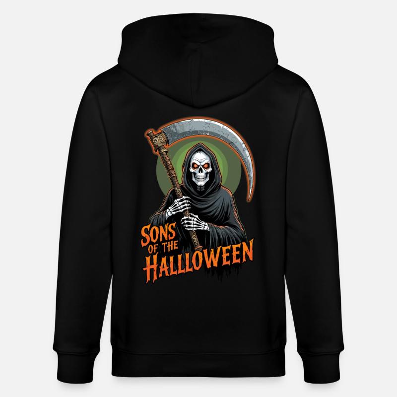 Halloween Sensenmann - Stanley/Stella Unisex Bio-Kapuzenjacke CULTIVATOR  - Schwarz