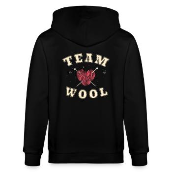 Team WOOL - The number 1! 🐑💪 - Stanley/Stella CULTIVATOR  Unisex Organic Hooded Jacket - black - Back - Anna (173cm)
