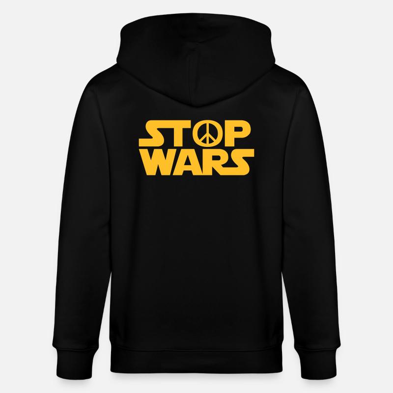 Stop Wars - Stanley/Stella Unisex Bio-Kapuzenjacke CULTIVATOR  - Schwarz