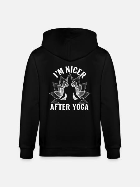 Funny Yoga Meditation Chakra Pun - Stanley/Stella CULTIVATOR Unisex Organic Hooded Jacket - black