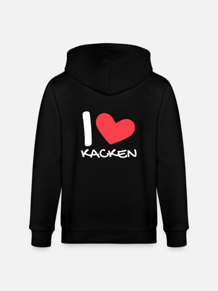 I love kacken - Stanley/Stella Unisex Bio-Kapuzenjacke CULTIVATOR  - Schwarz