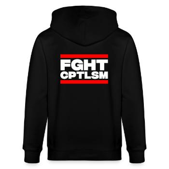 FGHT CPTLSM - Stanley/Stella Unisex Bio-Kapuzenjacke CULTIVATOR  - Schwarz - Hinten - Anna (173cm)