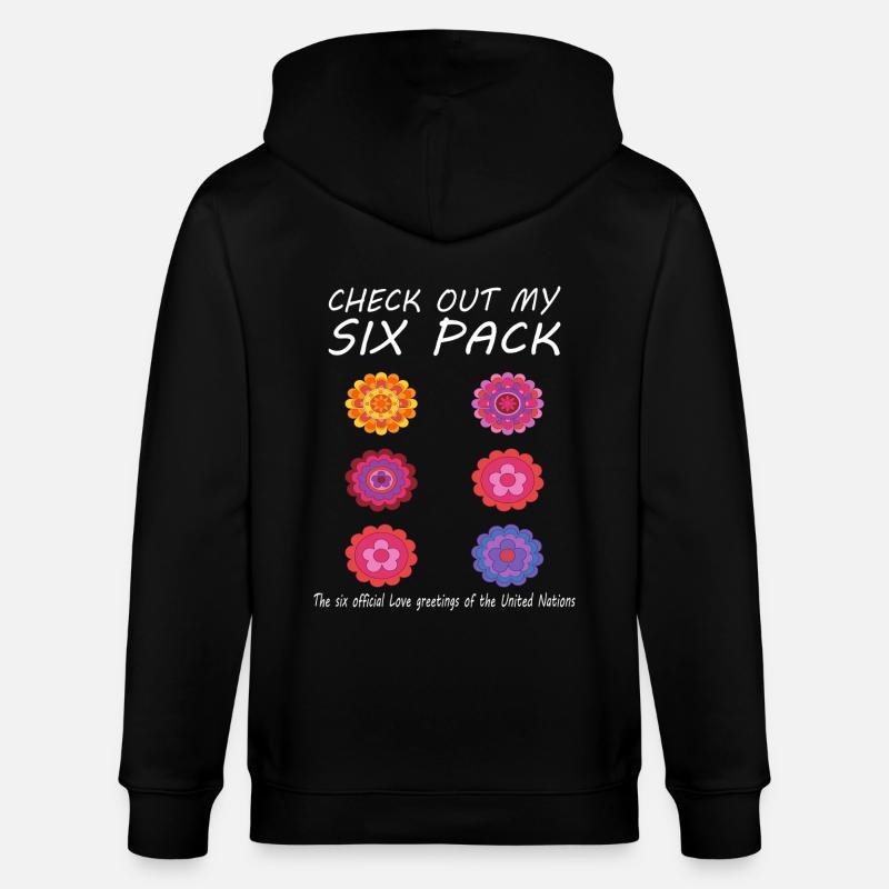Blumen Sixpack - Stanley/Stella Unisex Bio-Kapuzenjacke CULTIVATOR  - Schwarz
