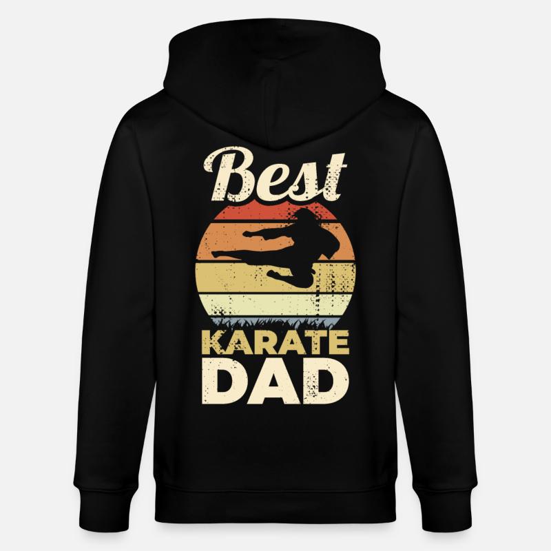 Bester Karate Papa - Stanley/Stella Unisex Bio-Kapuzenjacke CULTIVATOR  - Schwarz