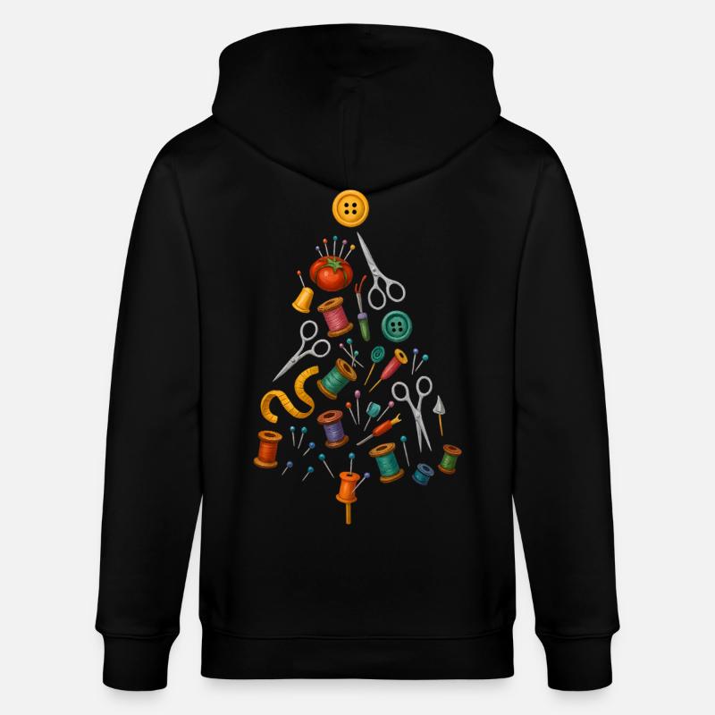 Couture Conception d’arbre de Noël - Veste à capuche bio CULTIVATOR Stanley/Stella Unisexe - noir