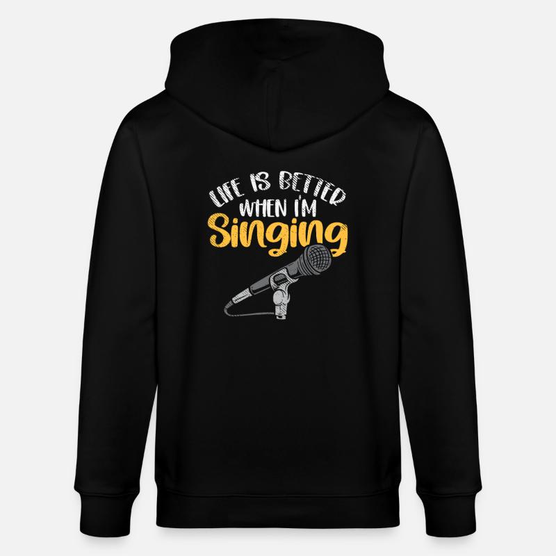 Better Singing – Conception d’auteur-compositeur - Veste à capuche bio CULTIVATOR Stanley/Stella Unisexe - noir