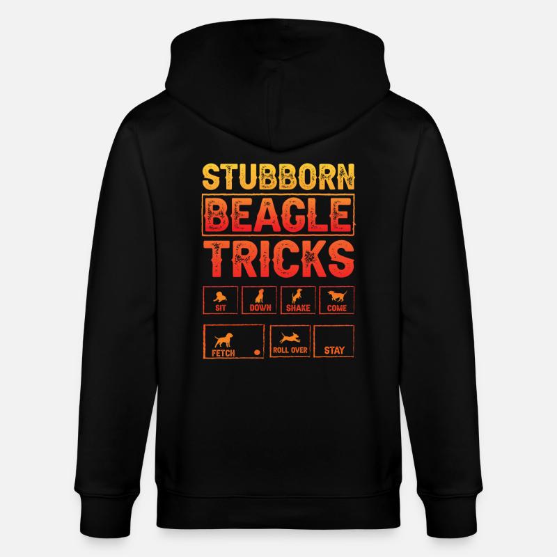 Stubborn Beagle Tricks - Stanley/Stella Unisex Bio-Kapuzenjacke CULTIVATOR  - Schwarz